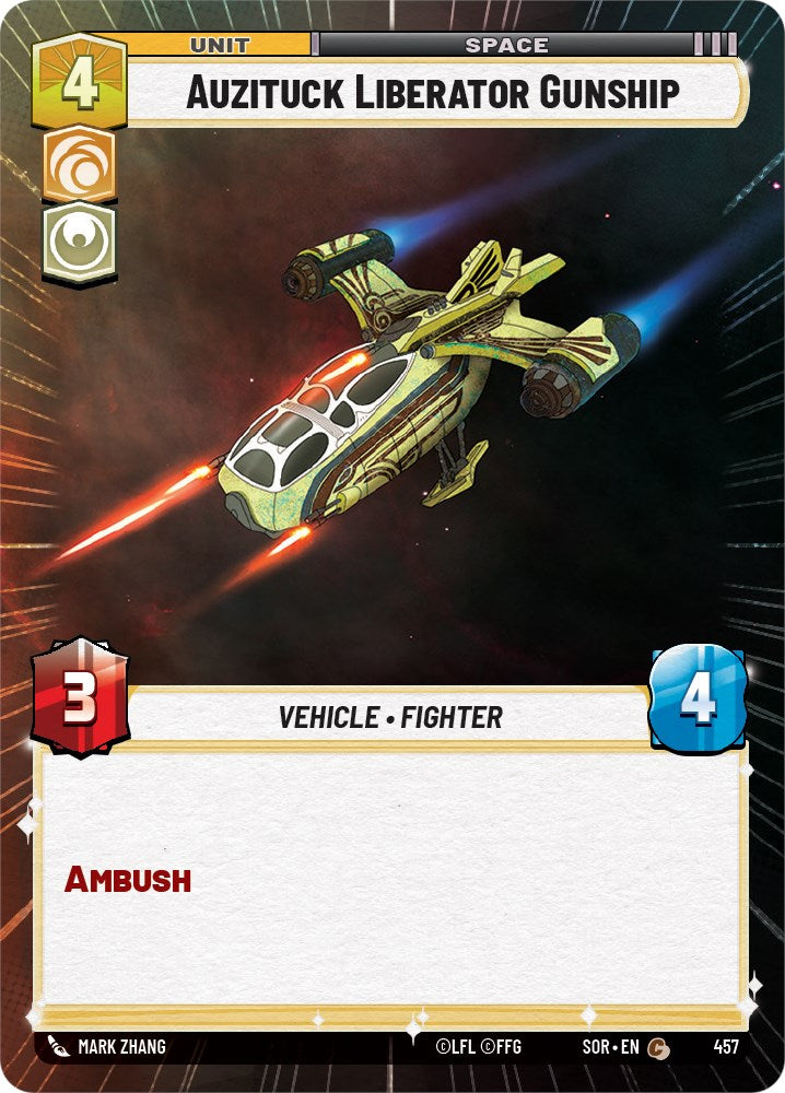 Collection of Auzituck Liberator Gunship (Hyperspace) (457) [Spark of Rebellion] in a gallery layout