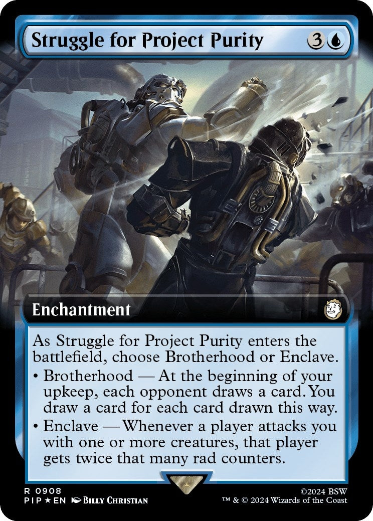 Image for Struggle for Project Purity (Extended Art) (Surge Foil) (908) [Universes Beyond: Fallout]