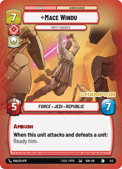 Collection of Mace Windu - Party Crasher (Champion) (2/2) [Spark of Rebellion Promos] in a gallery layout