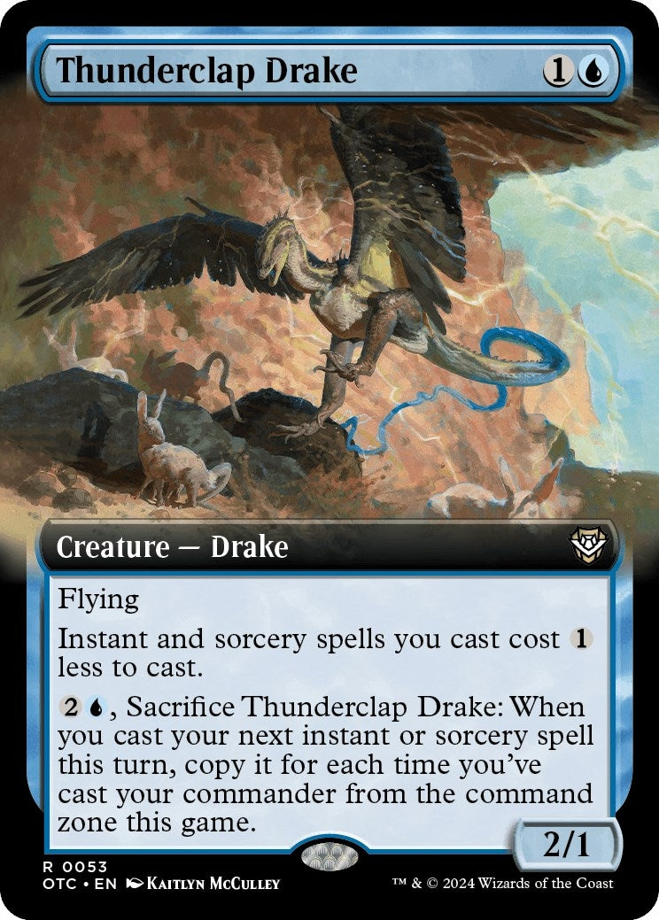 Thunderclap Drake (Extended Art) (53) [Commander: Outlaws of Thunder Junction]