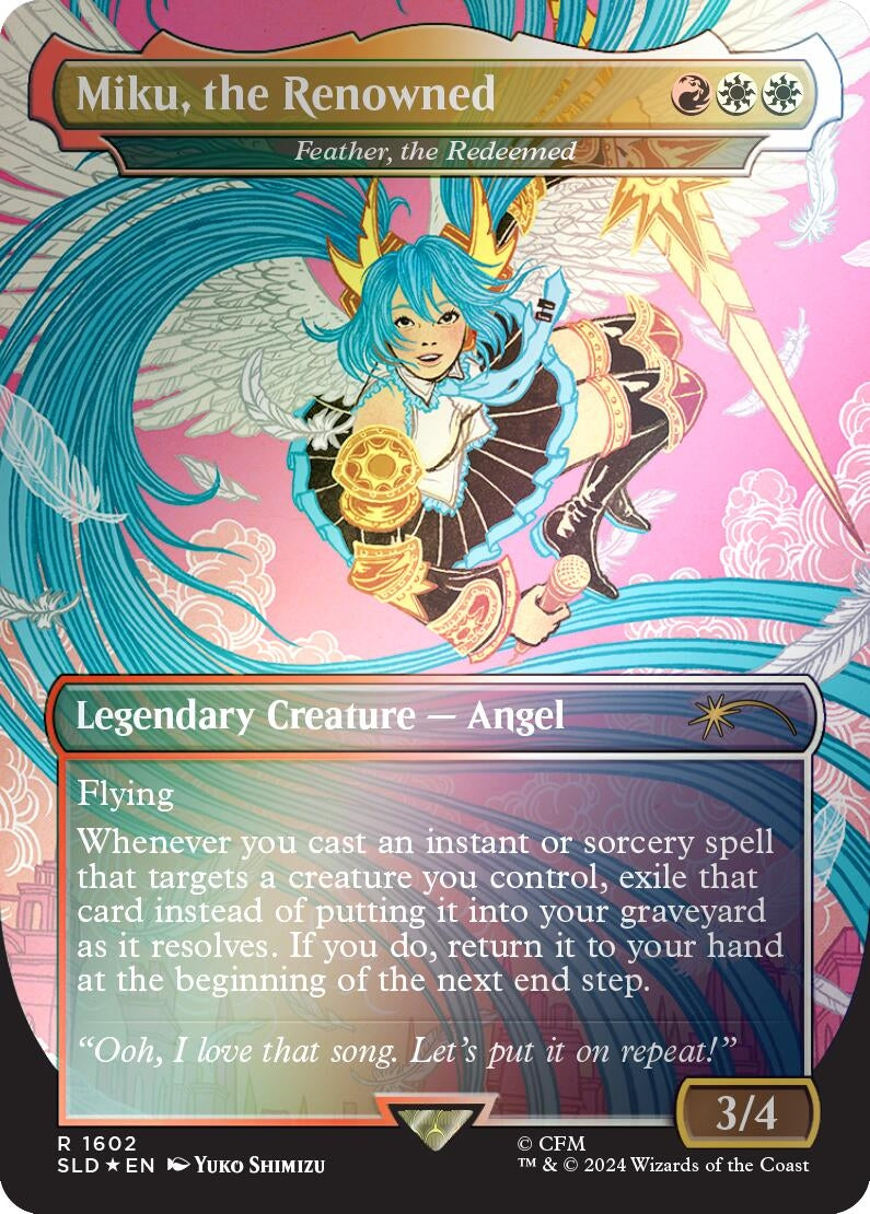 Image for Miku, the Renowned - Feather, the Redeemed (Rainbow Foil) (1602) [Secret Lair Drop Series]