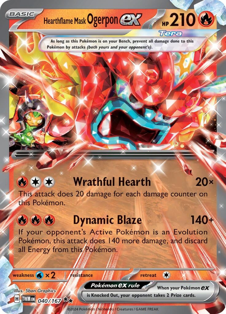 Image for Hearthflame Mask Ogerpon ex - 040/167 (40) (TWM)