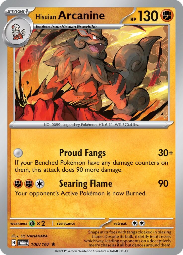 Image for Hisuian Arcanine (100) (TWM)