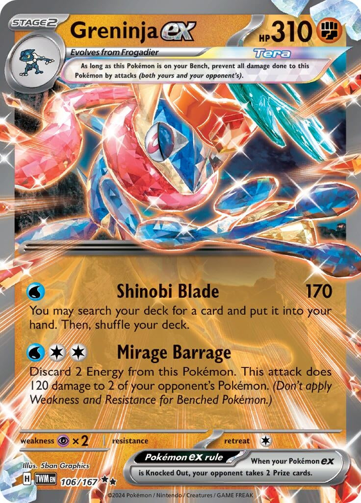 Image for Greninja ex - 106/167 (106) (TWM)