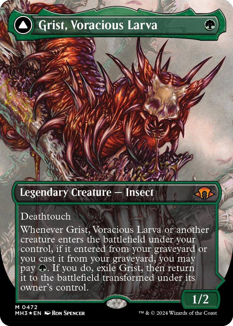Image for Grist, Voracious Larva (Borderless) (Textured Foil) (472) (MH3)