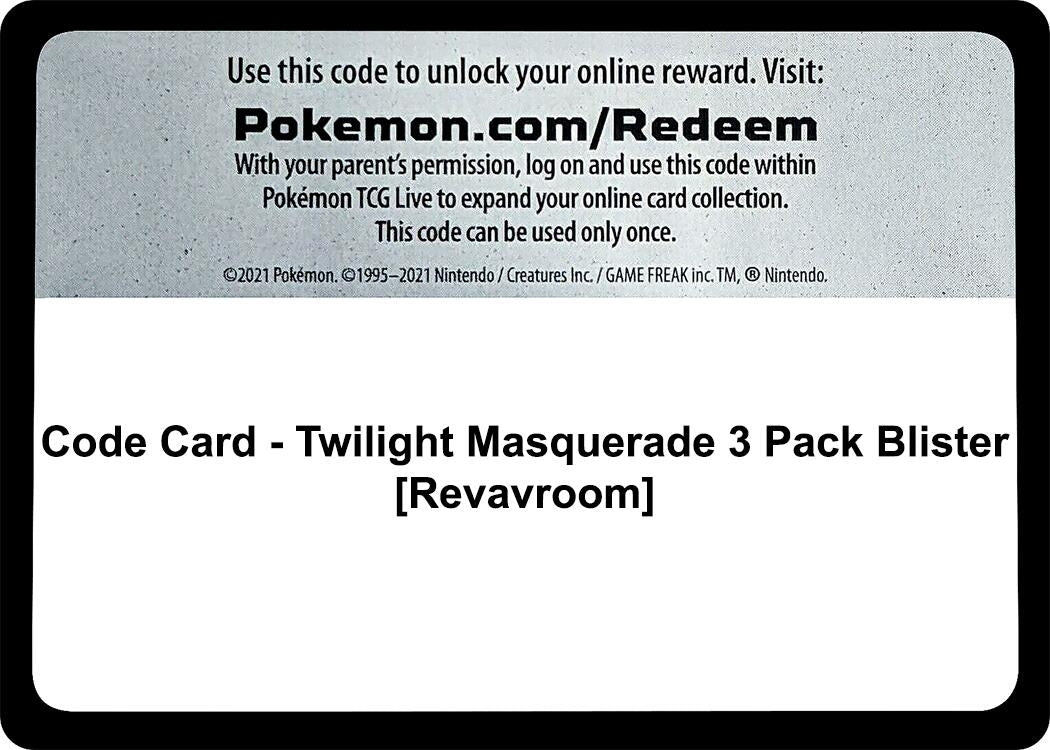 Image for Code Card - Twilight Masquerade 3 Pack Blister [Revavroom] (TWM)