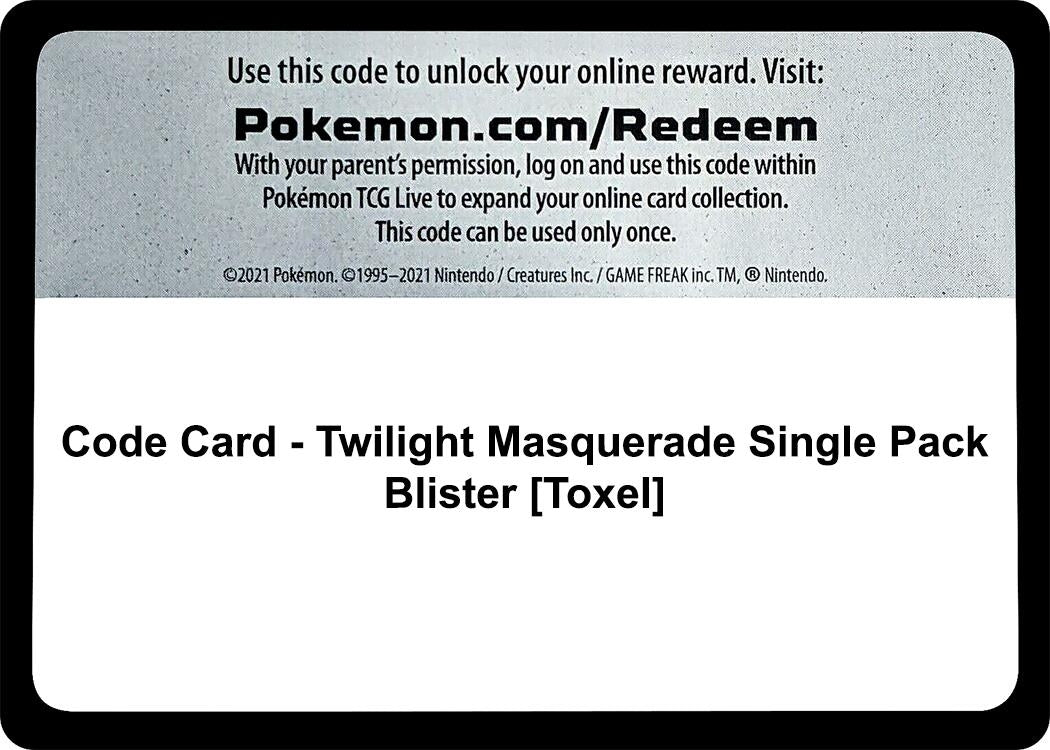 Image for Code Card - Twilight Masquerade Single Pack Blister [Toxel] (TWM)
