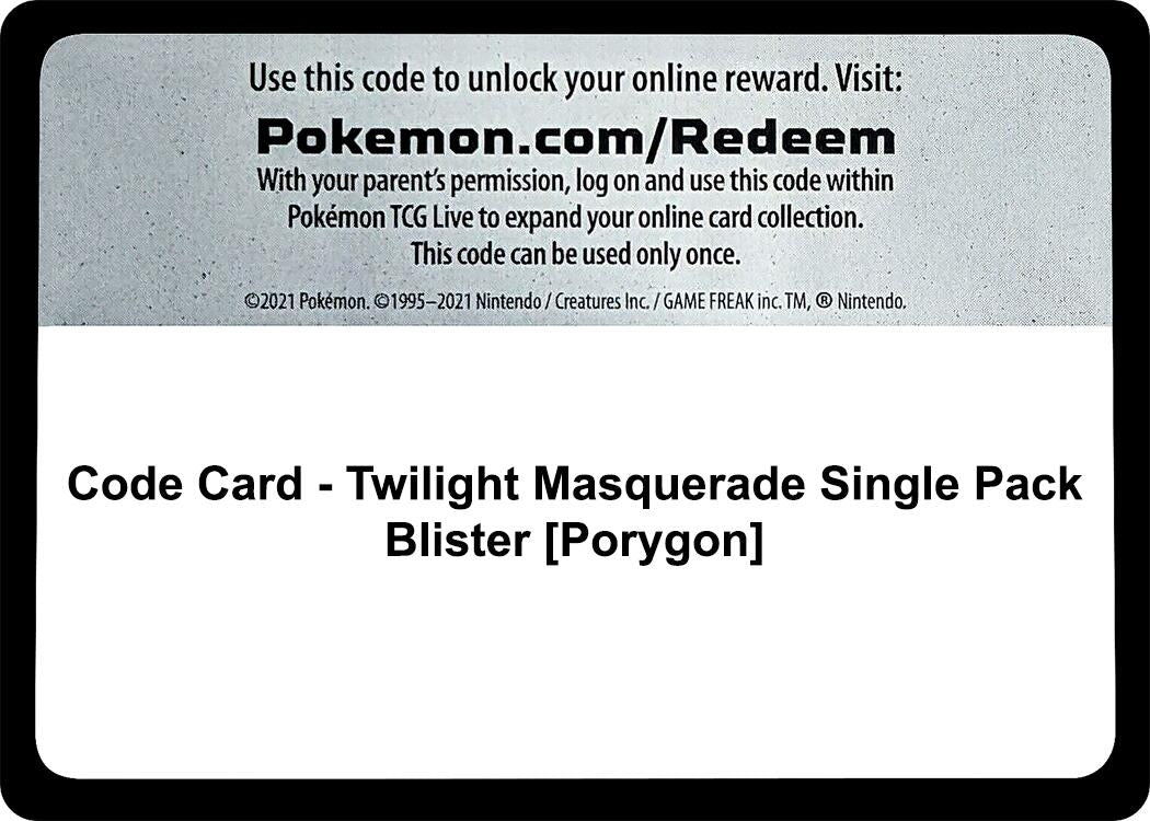 Image for Code Card - Twilight Masquerade Single Pack Blister [Porygon] (TWM)