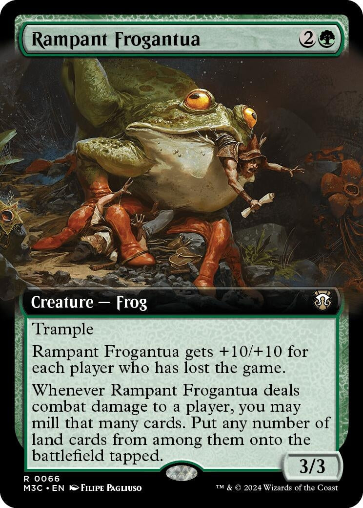 Image for Rampant Frogantua (Extended Art) (Ripple Foil) (66) [Commander: Modern Horizons 3]