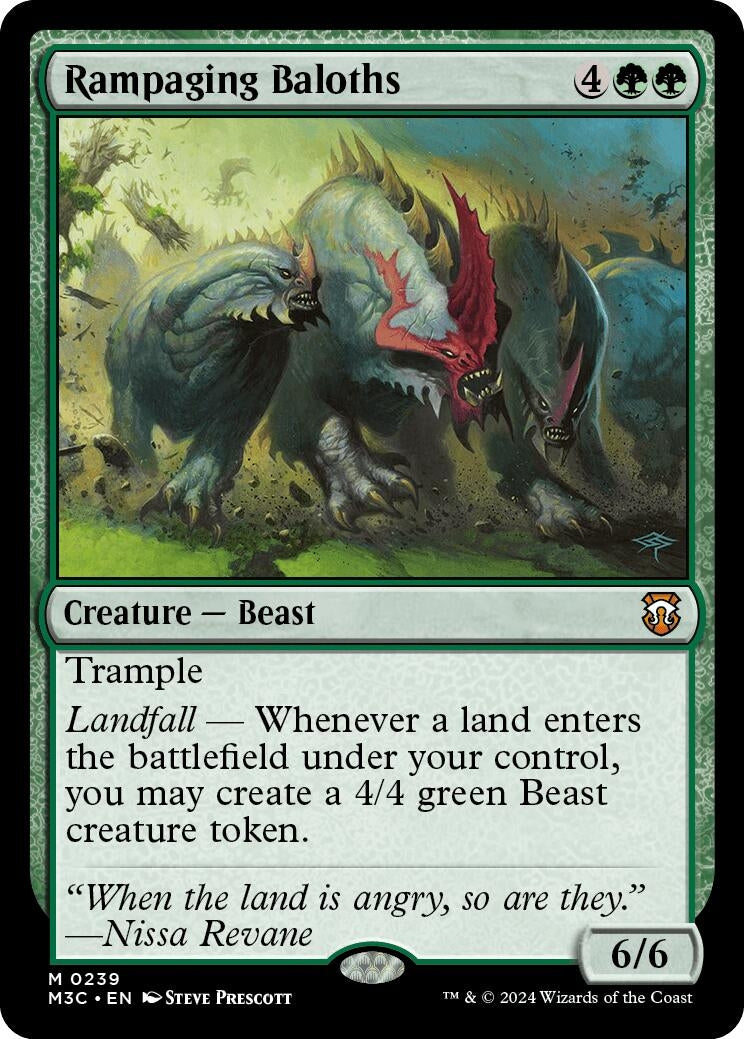 Image for Rampaging Baloths (Ripple Foil) (239) [Commander: Modern Horizons 3]