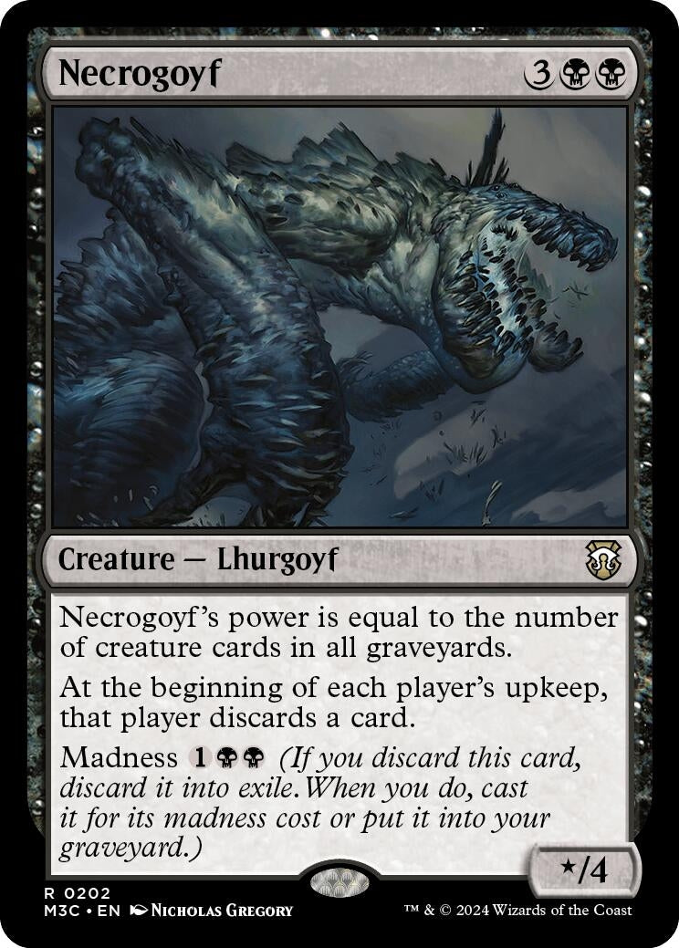 Image for Necrogoyf (Ripple Foil) (202) [Commander: Modern Horizons 3]