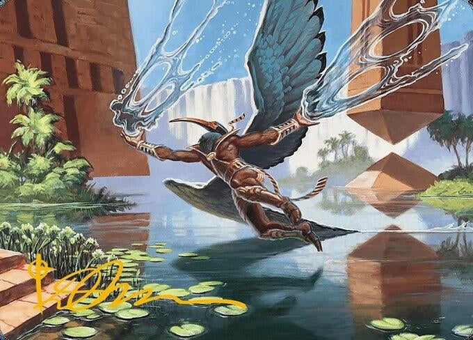 Image for Nadu, Winged Wisdom Art Card (Gold-Stamped Signature) (14) [Art Series: Modern Horizons 3]