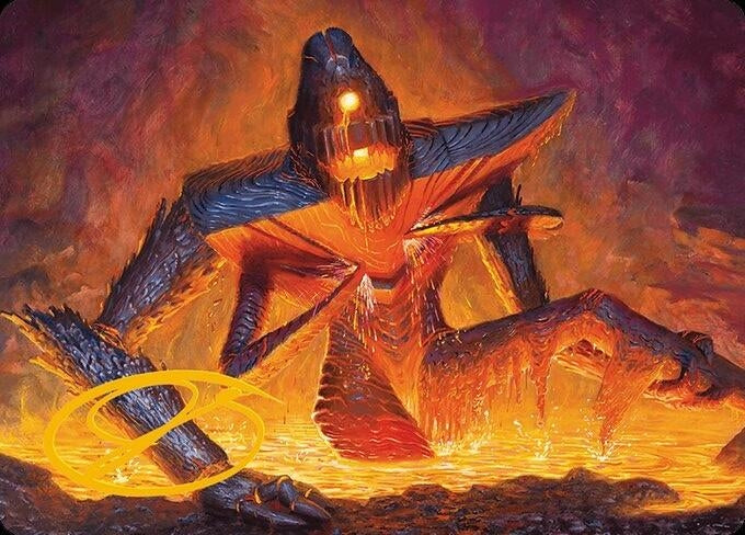 Image for Molten Gatekeeper Art Card (Gold-Stamped Signature) (5) [Art Series: Modern Horizons 3]