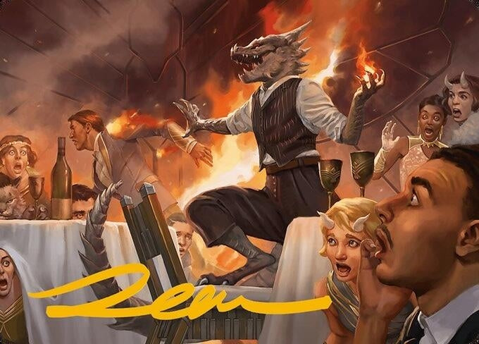 Image for Party Thrasher Art Card (Gold-Stamped Signature) (6) [Art Series: Modern Horizons 3]