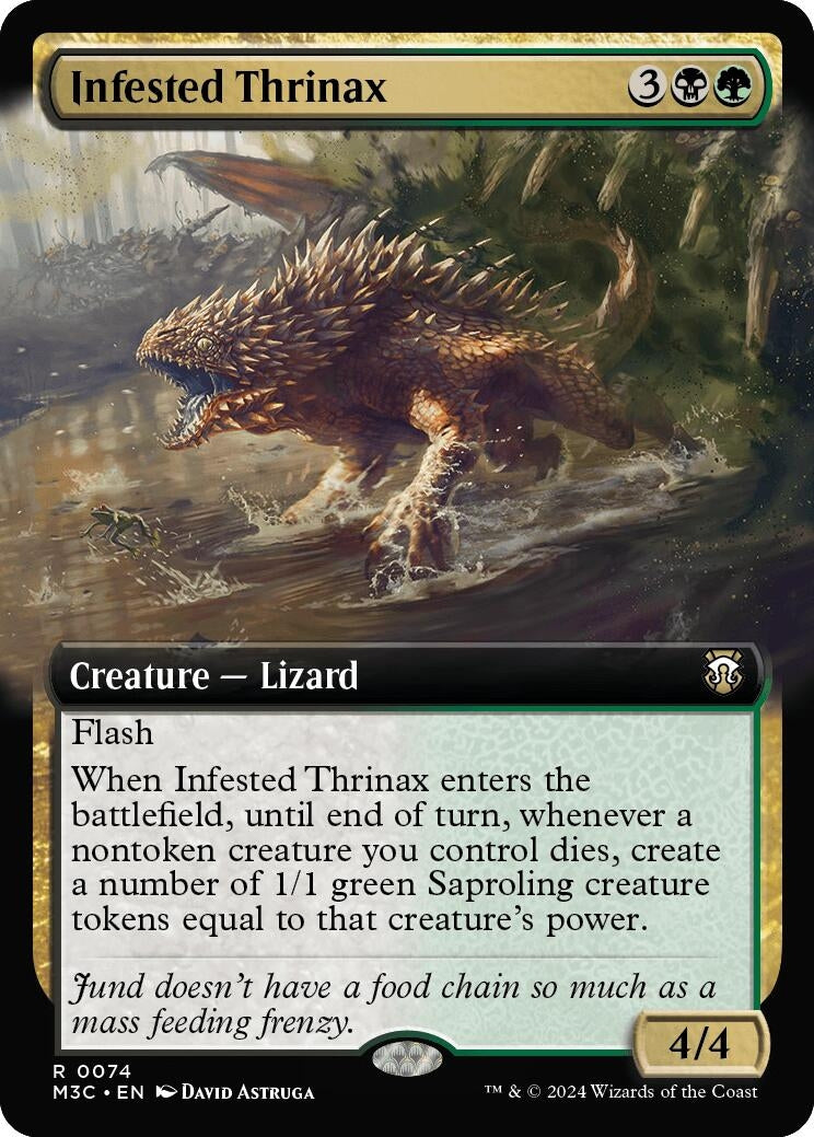 Image for Infested Thrinax (Extended Art) (Ripple Foil) (74) [Commander: Modern Horizons 3]