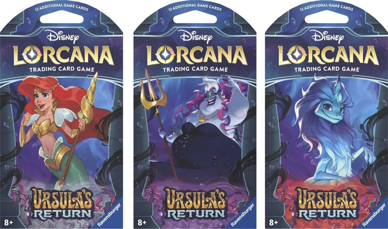 Image for Disney Lorcana: Ursula's Return Sleeved Booster Pack Art Bundle [Set of 3] [4]