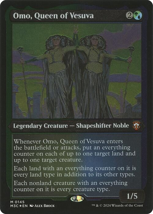 Image for Omo, Queen of Vesuva (Display Commander) - Thick Stock (145) [Commander: Modern Horizons 3]