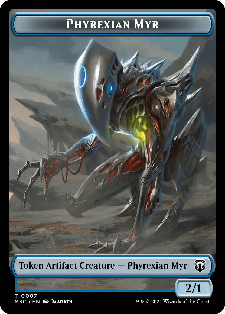 Image for Phyrexian Myr (Ripple Foil)  // Servo Double-Sided Token (7 // 33) [Commander: Modern Horizons 3]