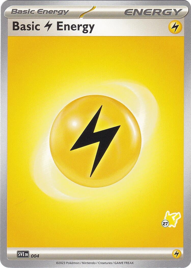 Image for Basic Lightning Energy - Pikachu 27 (4) (BA24)