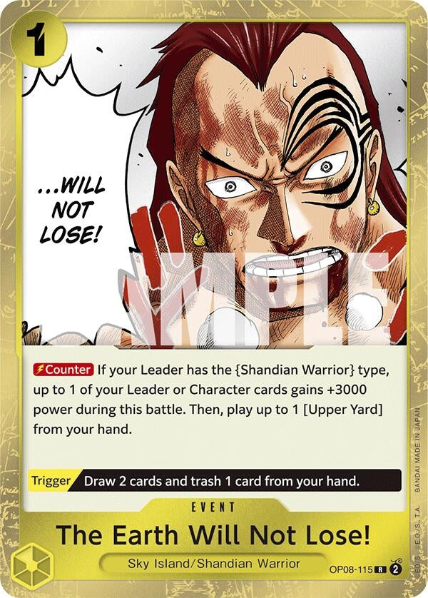 Image for The Earth Will Not Lose! (8115) (OP08)