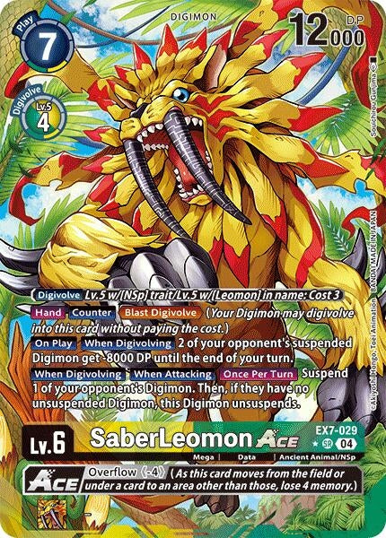 SaberLeomon ACE (Alternate Art) (EX7-029 SR) (Digimon LIBERATOR) (EX07)