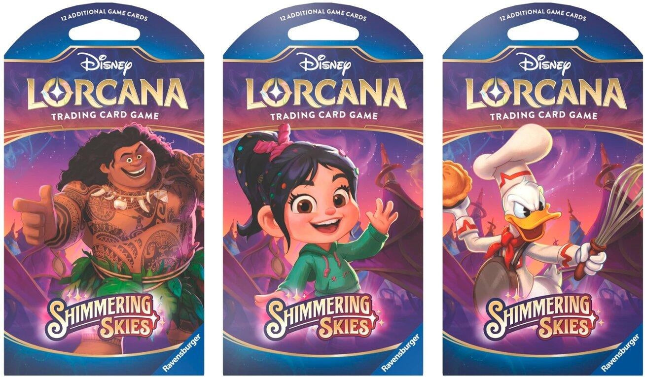 Image for Disney Lorcana: Shimmering Skies Sleeved Booster Pack Art Bundle [Set of 3] [5]