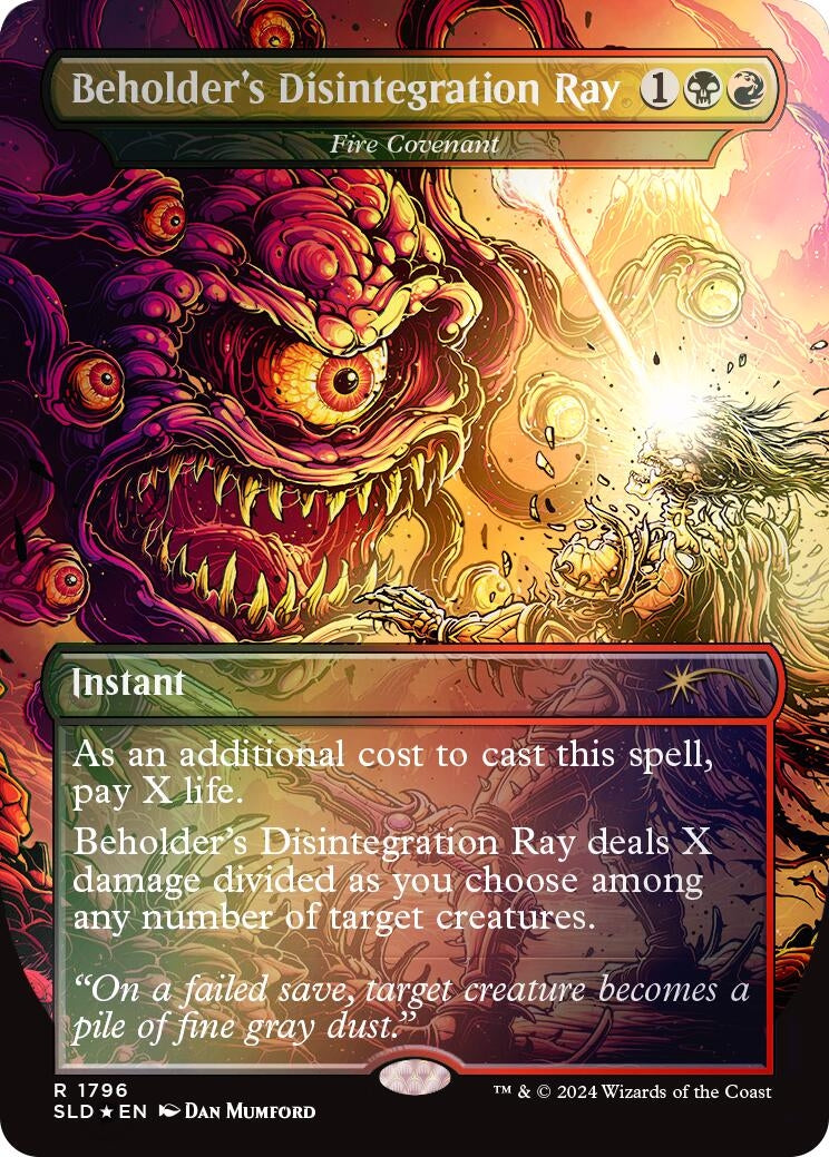 Image for Beholder's Disintegration Ray - Fire Covenant (Rainbow Foil) (1796) (SLD)