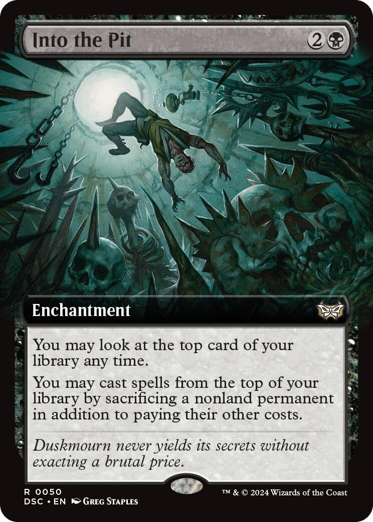 Image for Into the Pit (Extended Art) (50) [Commander: Duskmourn: House of Horror]
