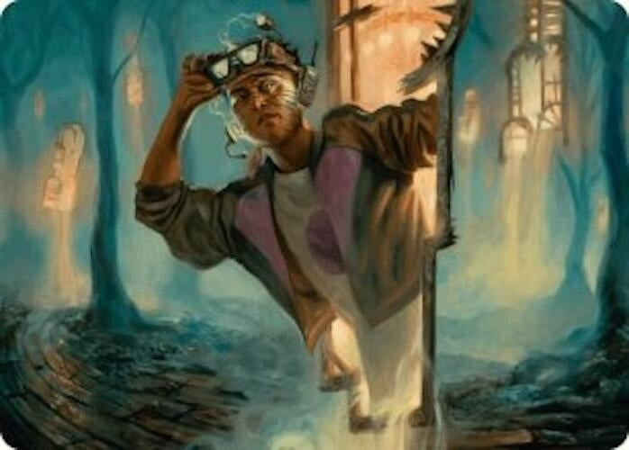 Image for House Cartographer Art Card (15) [Art Series: Duskmourn: House of Horror]