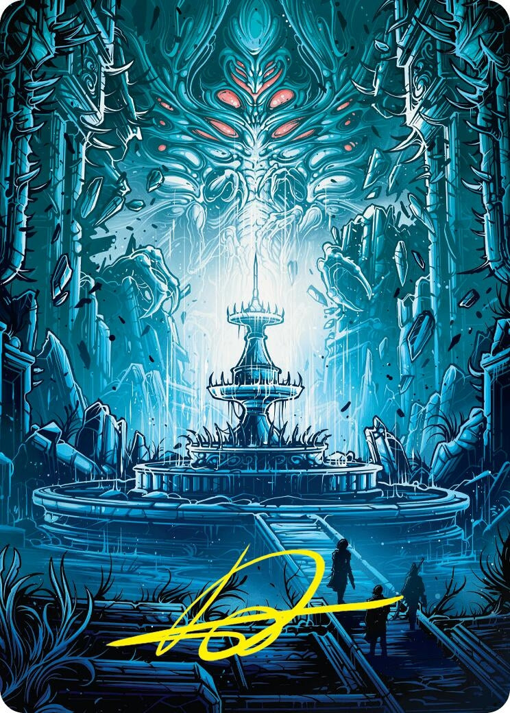 Image for Island Art Card (Gold-Stamped Signature) (28) [Art Series: Duskmourn: House of Horror]