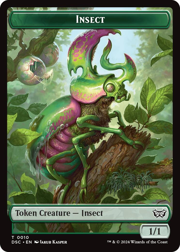 Image for Insect (0010) // Manifest Double-Sided Token (10 // 18) [Commander: Duskmourn: House of Horror]