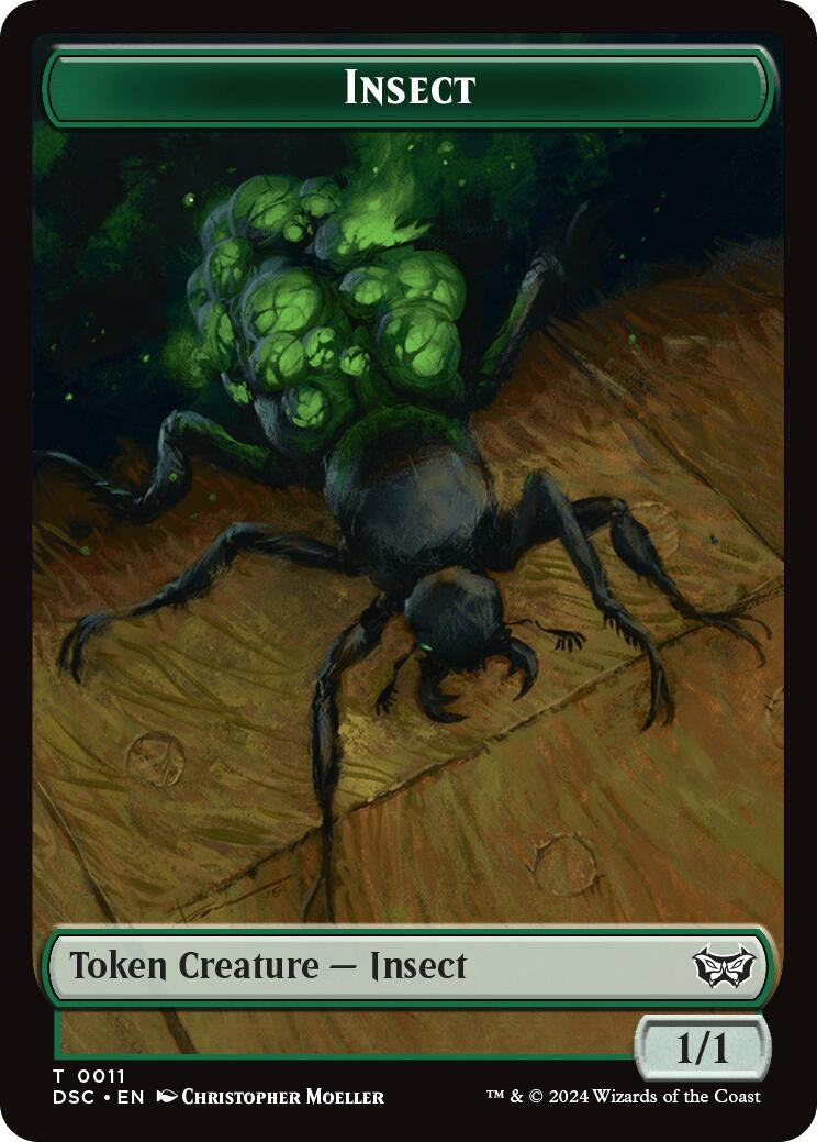 Image for Insect (0011) // Shapeshifter Double-Sided Token (11 // 1) [Commander: Duskmourn: House of Horror]