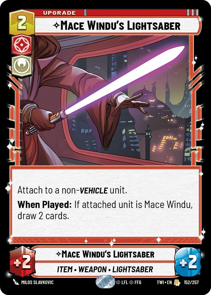 Image for Mace Windu's Lightsaber (152) (TOR)
