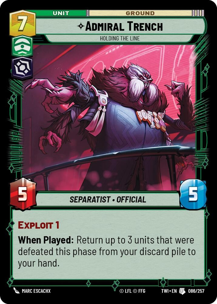 Image for Admiral Trench - Holding the Line (86) (TOR)