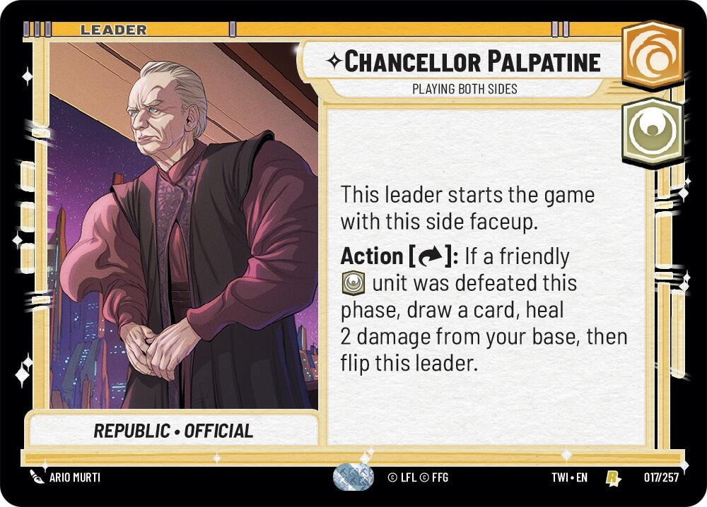 Image for Chancellor Palpatine - Playing Both Sides (17) (TOR)