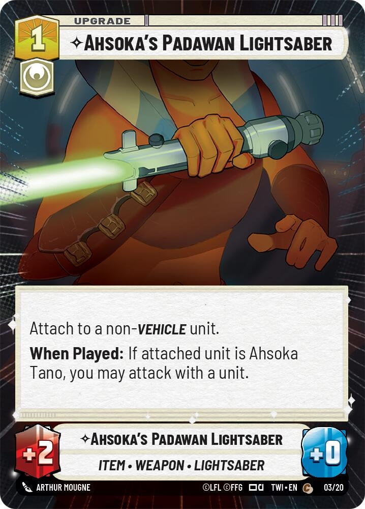 Image for Ahsoka's Padawan Lightsaber (Hyperspace) (3) (TOR)