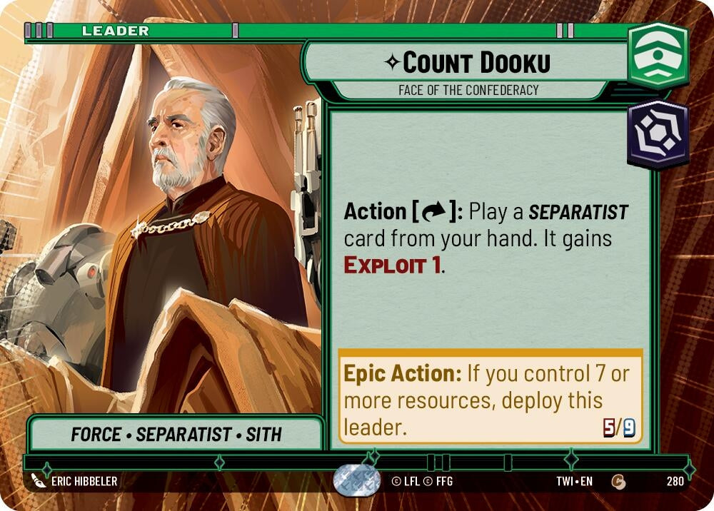 Image for Count Dooku - Face of the Confederacy (Hyperspace) (280) (TOR)