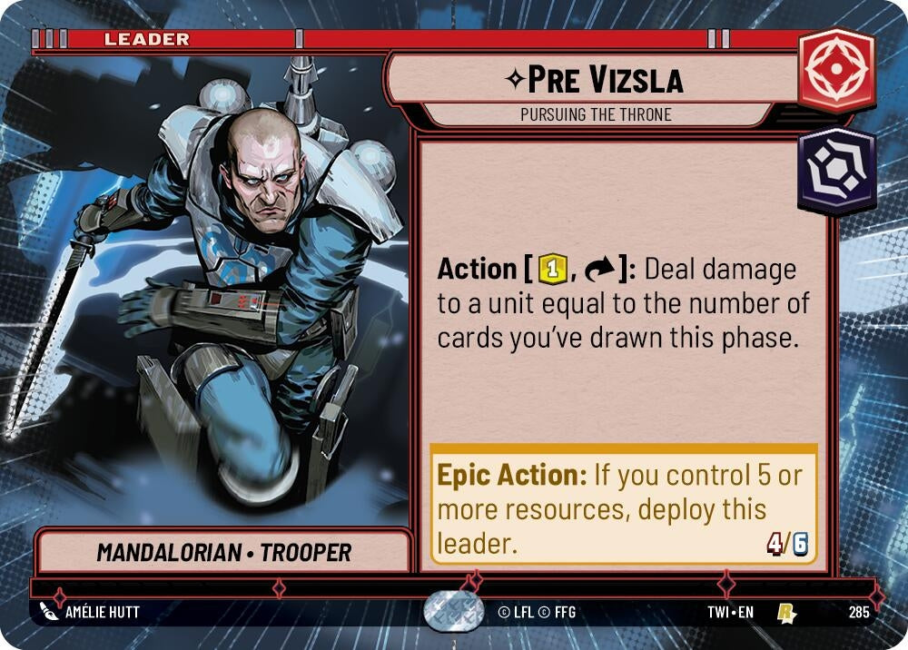 Image for Pre Vizsla - Pursuing the Throne (Hyperspace) (285) (TOR)