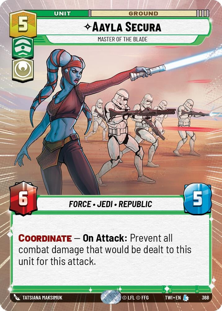 Image for Aayla Secura - Master of the Blade (Hyperspace) (368) (TOR)