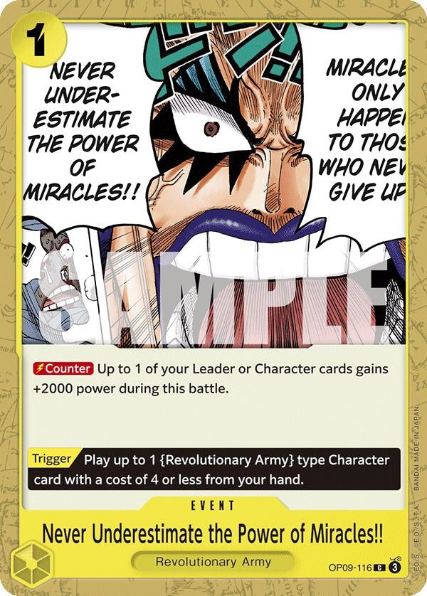 Image for Never Underestimate the Power of Miracles!! (OP09-116) (OP09)