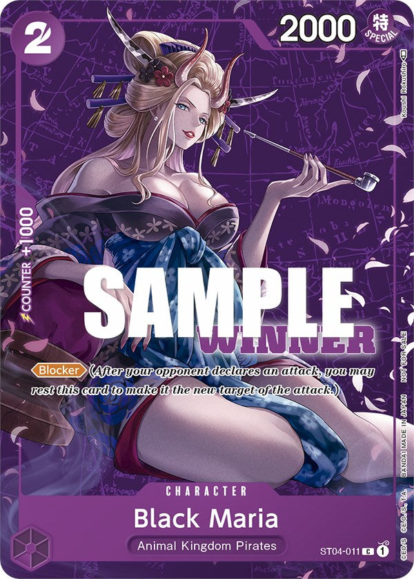 Collection of Black Maria (Tournament Pack Vol. 2) [Winner] [One Piece Promotion Cards] in a gallery layout