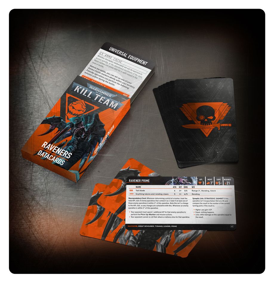Warhammer 40k: Kill Team: Raveners – Datacards