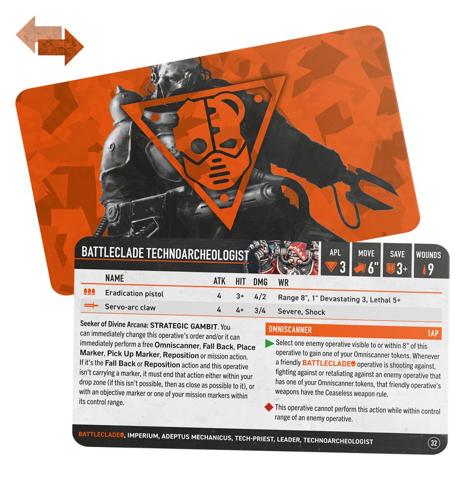 Warhammer 40k: Kill Team: Battleclade – Datacards