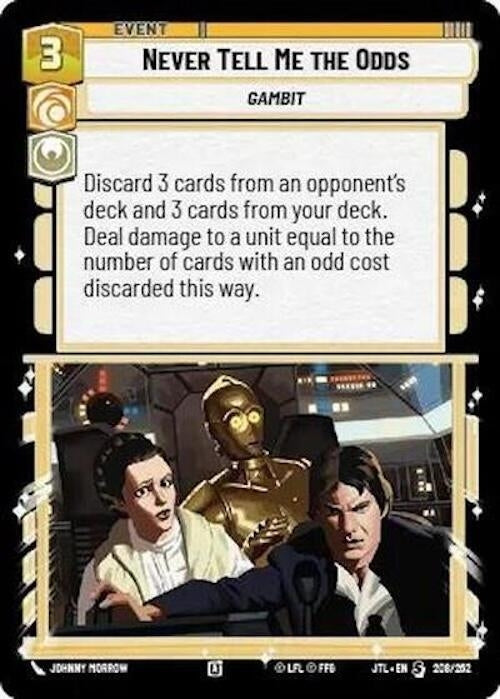 Image for Never Tell Me the Odds (208/257) (JTL)