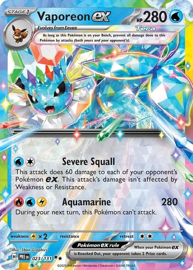 Image for Vaporeon ex - 023/131 (023/131)