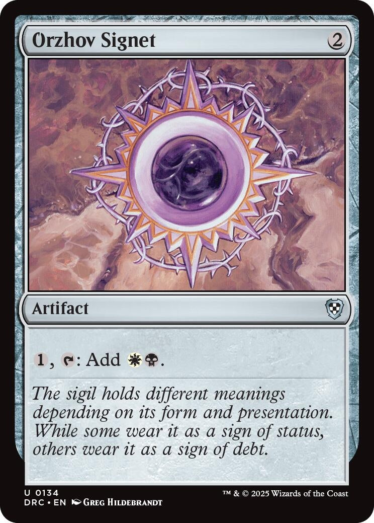 Image for Orzhov Signet (134) [Commander: Aetherdrift]