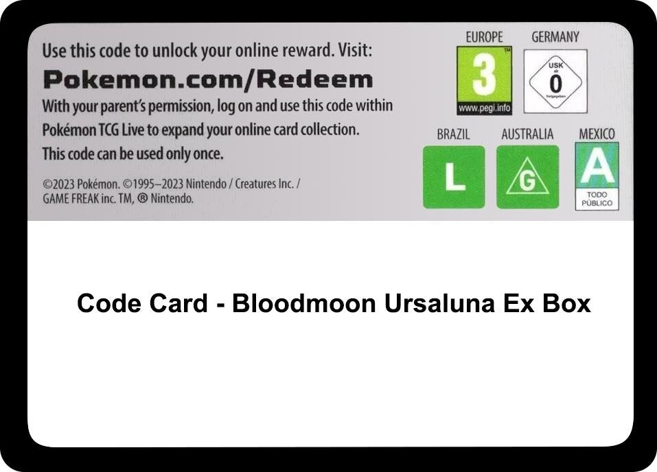 Image for Code Card - Bloodmoon Ursaluna ex Box - Pokemon