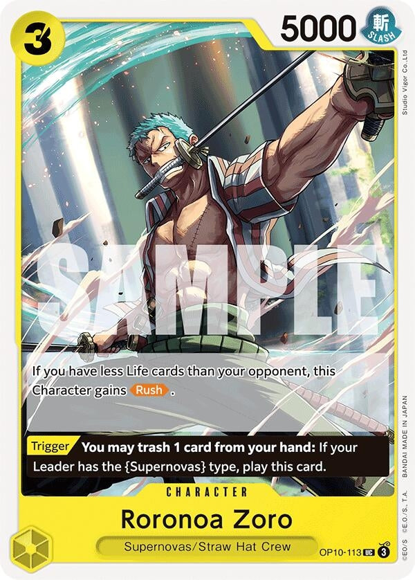 Image for Roronoa Zoro (113) (OP10-113) (OP10) - One Piece Card Game