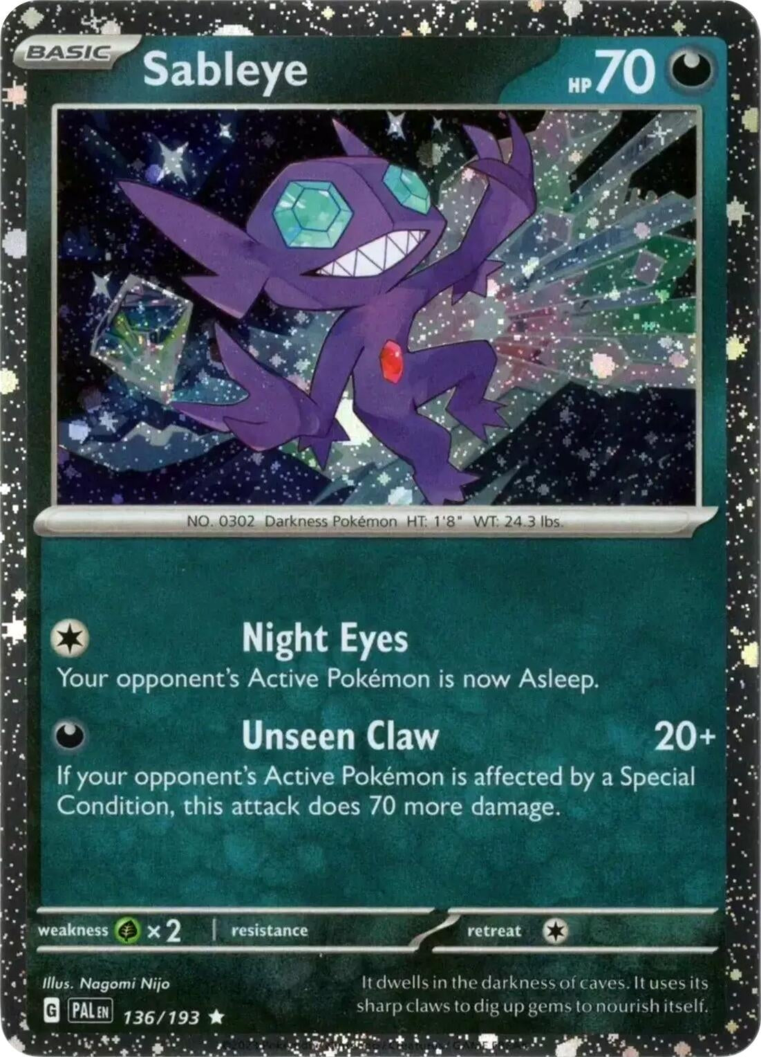 Image for Sableye (Cosmos Holo) (136/193) (MCAP)