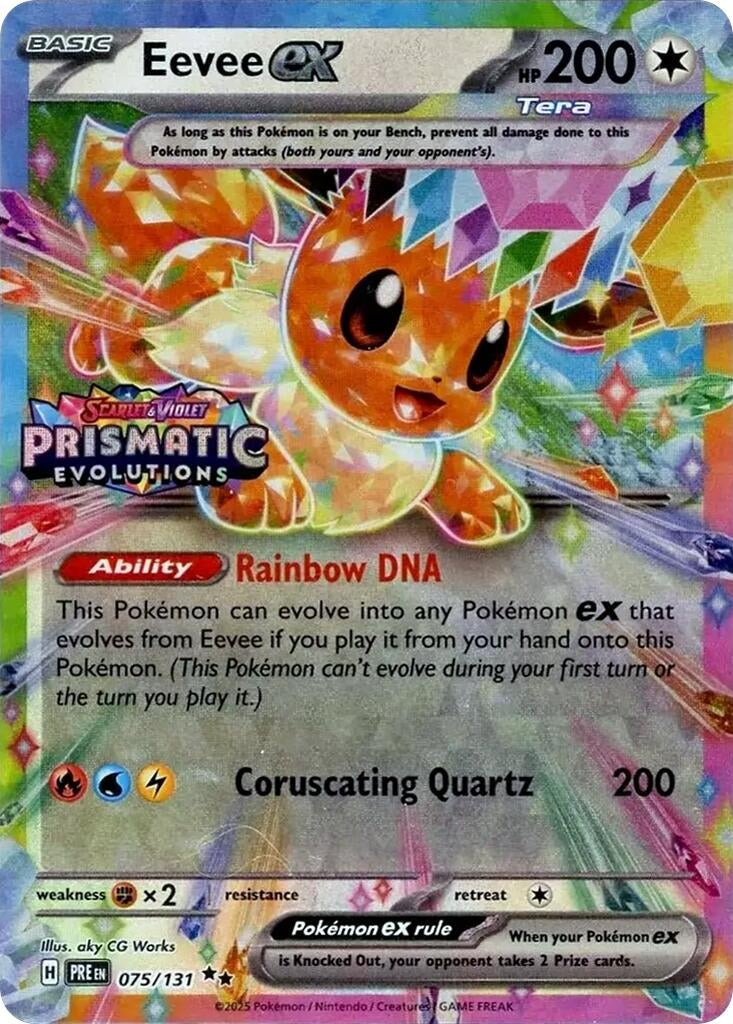 Image for Eevee ex - 075/131 (Prismatic Evolutions Stamp) (075/131) (MCAP) - Pokemon